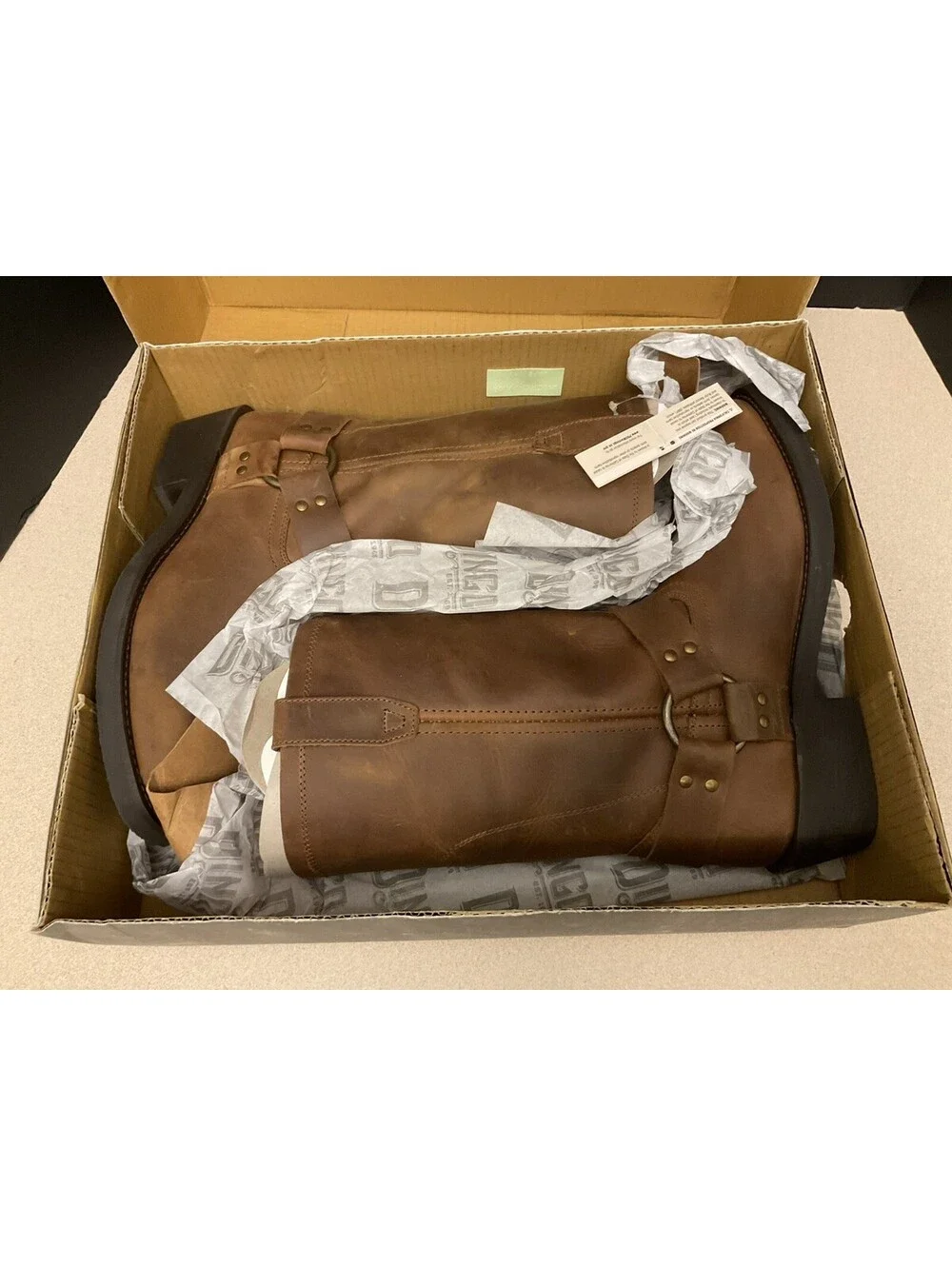 New! Mens Dingo Dean Gaucho Leather Harness Western Motorcycle Boots. Size 9EW.